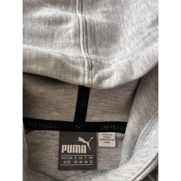 Puma Gray Cowl Neck Active Hoodie size XL - Picture 4 of 9